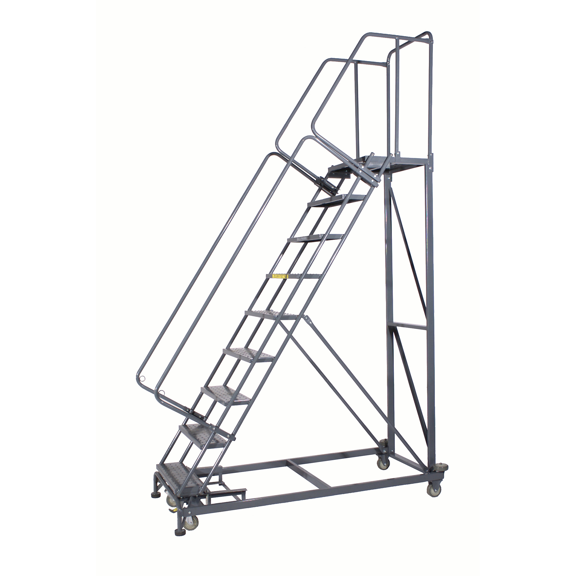 Ballymore, Rolling Ladder, Overall Height 120 in, Steps 9, Material Steel, Model# ML093221P